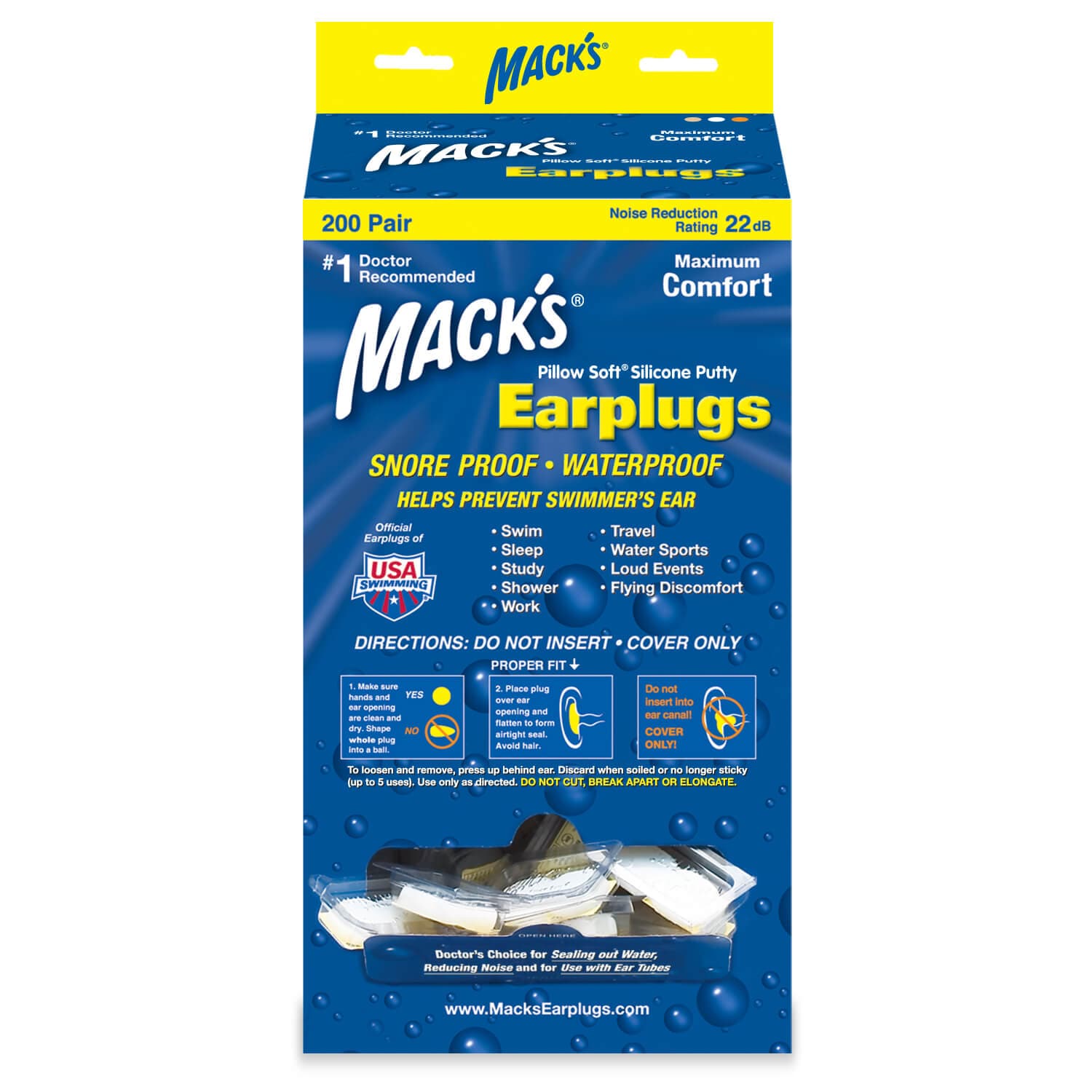 Mack's soft moldable silicone hot sale earplugs